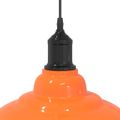 VidaXL Závesná lampa výškovo nastaviteľná E27 lesk oranžová Ø 31cm kov