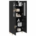 vidaXL Highboard Čierny dub 69,5 x 34 x 180 cm