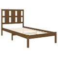 vidaXL Posteľný rám medový drevený masív 75x190cm malé jednolôžko