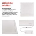 LED panel LUXXO 60 x 60 cm / 32 mm, 22 W, 3 800 lm, vstavaný, neutr. biela, UGR<19, IP20