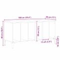 vidaXL Skrinka na gramofónové platne Čierny dub 100 x 38 x 48 cm