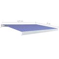 vidaXL Kazetová markíza s motorom 450x300 cm modrá a biela