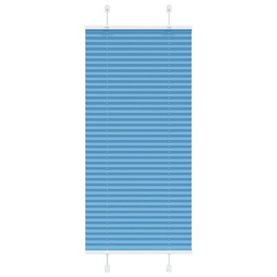 vidaXL Plisovaná roleta modrá 65x100 cm, šírka látky 64,4 cm, polyester