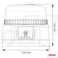 LED výstražný maják bezdrôtový R65 R10 12/24V AMiO-03931