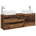 vidaXL Set kabinetov do kúpeľne 3 ks Staré drevo 53 x 34,5 x 63 cm