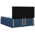 vidaXL Posteľ boxspring s matracom Modrá 200 x 200 cm Látka