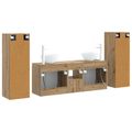 vidaXL Sada kúpeľňového nábytku 5 ks Dub artisan 33 x 34,5 x 100 cm