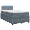 vidaXL Posteľ boxspring s matracom Tmavosivá 120 x 200 cm Zamat