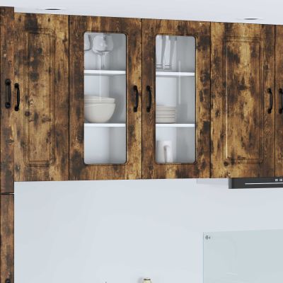 vidaXL Dvierka na umývačku Kalmar Dymová dub 40 x 31 x 80 cm