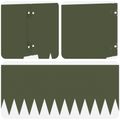 vidaXL Obrubník trávnika 30 ks 103 x 25 cm Oceľ Olivovo zelená