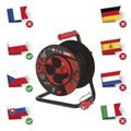Predlužovací kábel EMOS P084253 PROFI na bubne 25 m / 4 zás. / čierny / guma-neopren / 230V / 2,5 mm2