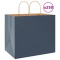 vidaXL Papierové tašky 250 ks s rúčkami modré 32x22x28 cm