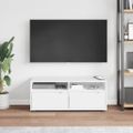 vidaXL TV skrinka „VISNES“ biela 100x40x38 cm, drevo