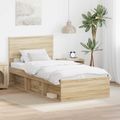 vidaXL Rám postele Sonoma dub 75 x 190 cm Kompozitné drevo