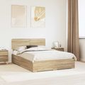 vidaXL Rám postele Sonoma dub 150 x 200 cm Kompozitné drevo