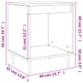 vidaXL Nočné stolíky 2 ks dymový dub 40x35x50 cm kompozitné drevo