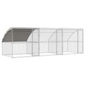 vidaXL Klietka pre sliepky 3 ks Strieborná 600 x 200 x 200 cm