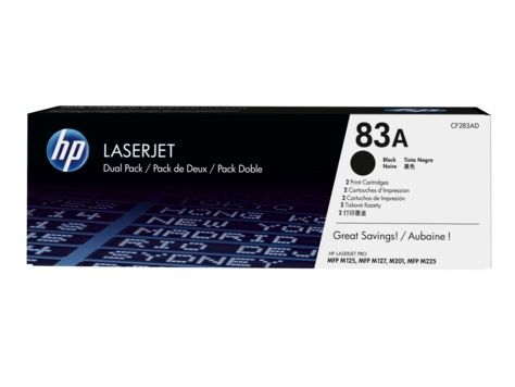 HP tlačová kazeta čierna, CF283AD - 2 pack