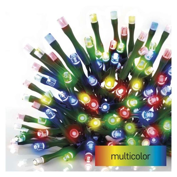 LED vianočný reťazec, 18 m, vonkajší aj vnútorný, multicolor, programy, časovač