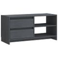 vidaXL TV skrinka sivá 80x31x39 cm borovicový masív