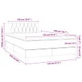 vidaXL Posteľný rám boxsping s matracom tmavozelený 120x200 cm zamat