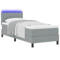 vidaXL Posteľ s pružinovým rámom Svetlosivá 80 x 200 cm látka