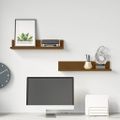 vidaXL Nástenné skrinky 2 ks medové 50x11x9 cm masívna borovica