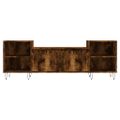 vidaXL TV skrinka dymový dub 160x35x55 cm spracované drevo
