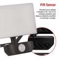 LED reflektor EMOS ZS2922 TAMBO so senzorom pohybu, 20 W, 2000 lm, čierny