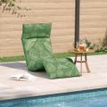 vidaXL Skladacie ležadlo s listovým vzorom 175x54x8,5 cm, oxfordská látka