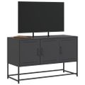vidaXL TV skrinka čierna 100,5x39x60,5 cm oceľ