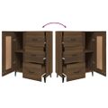 vidaXL Komoda hnedý dub 69,5x34x90 cm spracované drevo