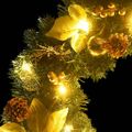 vidaXL Vianočný veniec s LED svetlami zelený 60 cm PVC