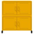 vidaXL Komoda horčicovožltá 68x39x72 cm oceľ