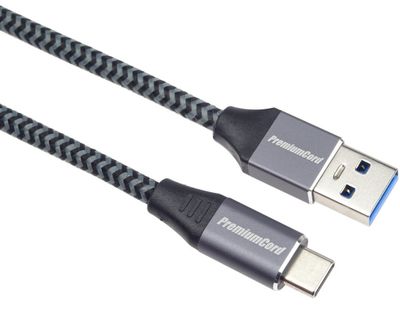 PremiumCord kábel USB-C - USB 3.0 A (USB 3.1 generation 1, 3A, 5Gbit/s) 0,5m oplet