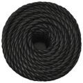 vidaXL Pracovné lano čierne 10 mm 250 m polypropylén