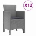 vidaXL Záhradný jedálenský set 13 pcs Svetlosivá Polt ratan