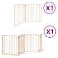 vidaXL Brána pre psa s dverami sklad. 6 panelov 480 cm topoľové drevo
