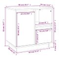 vidaXL Nočné stolíky 2 ks sivé 50x34x50 cm borovicový masív