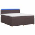 vidaXL Posteľ boxspring s matracom Tmavohnedá 140 x 190 cm Látka