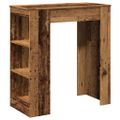 vidaXL Barový stôl police staré drevo 95x47x103,5 cm kompozitné drevo