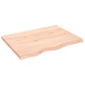 vidaXL Nástenná polica 80x60x(2-4) cm neošetrený dubový masív