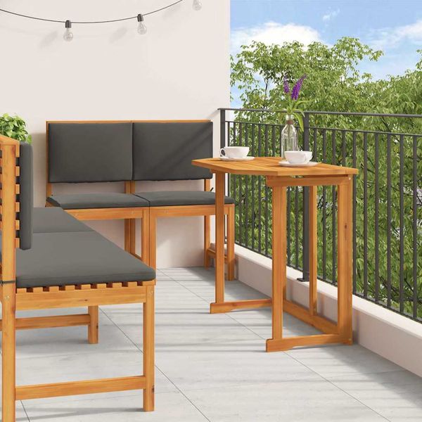 vidaXL Záhradný bistro set 5 pcs Hnedá Pevné akáciové drevo