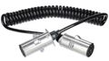 Propojovací spirálový kábel 7pin typ N TRAILER CABLE 13, kovová zástrčka, 24V, 3,5 m SIXTOL
