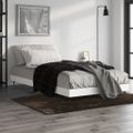 vidaXL Posteľný rám biely 90x190 cm kompozitné masív