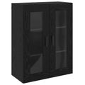 vidaXL Servírovacia skriňa Čierny dub 69,5 x 34 x 90 cm