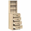 vidaXL Highboard dub sonoma 40 x 41 x 135 cm Kompozitné drevo