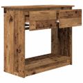 vidaXL konzolový stolík so zásuvkami staré drevo 85,5x38,5x74,5 cm