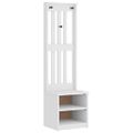 vidaXL Halový strom SANDNES biela 45x40x159,5 cm masívna borovica