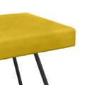 vidaXL lavička Žltá 80 x 40 x 45 cm Zamat
